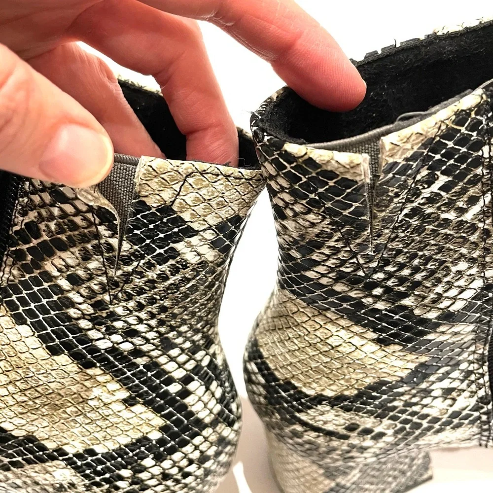 SOSO Faux Snake Skin Ankle Booties - Picture 9 of 9